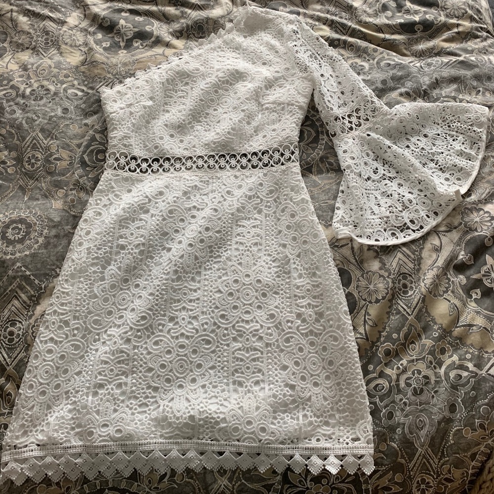 White Lace Mini-Dress